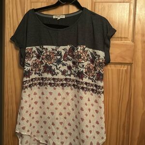 Floral Patterned Women's Blouse Rewind Size XL